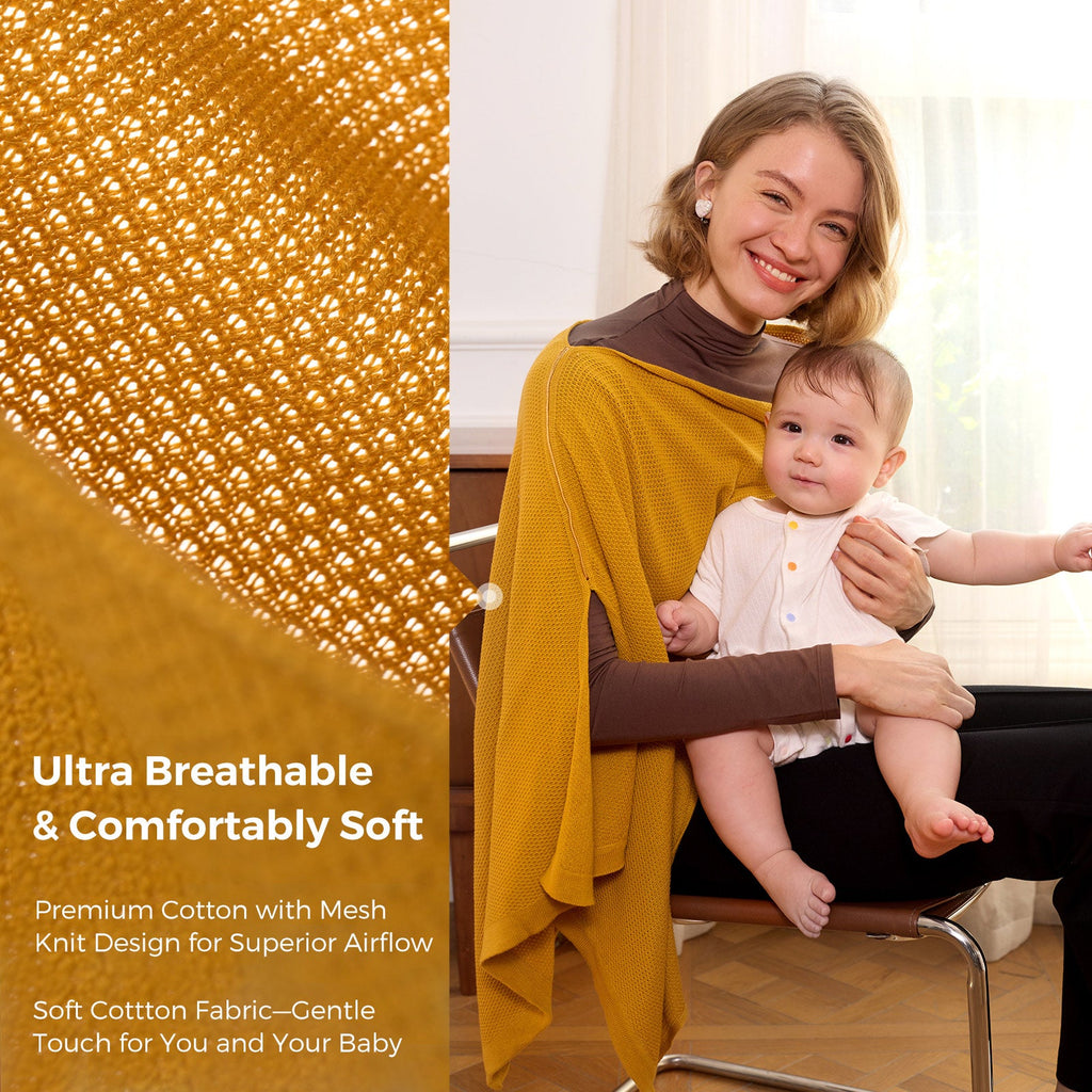 Momcozy Nursing Cover - Soft, Breathable, Multi-Use Privacy Poncho